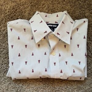 Lands End Lobster short sleeve button down